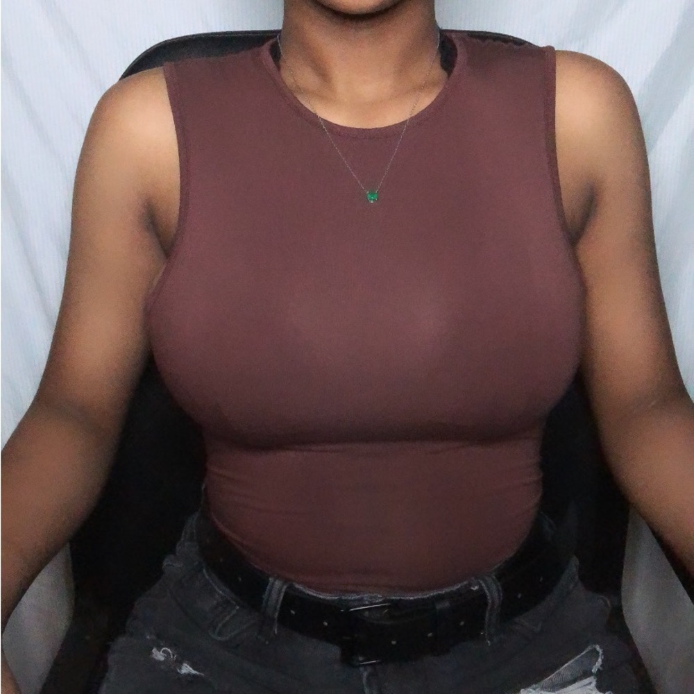 Plain Brown Bodysuit